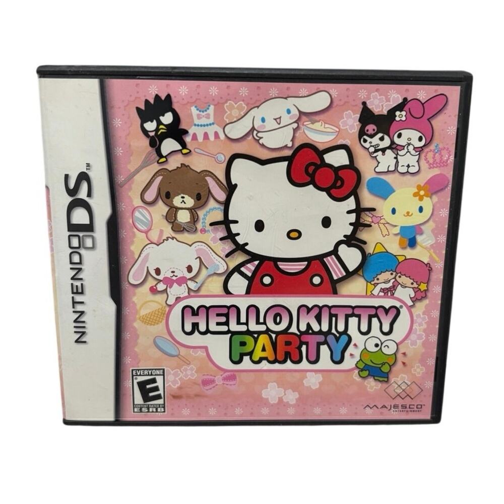 Hello Kitty Party Nintendo DS Game Sanrio Cute Pink Aesthetic 🤍✨ Working Game